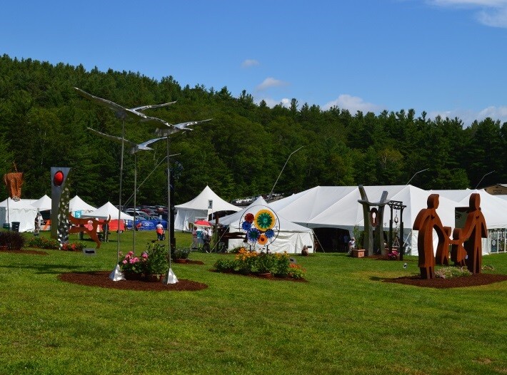 Cropped image of exhibits at NH Craftsmen's Fair
