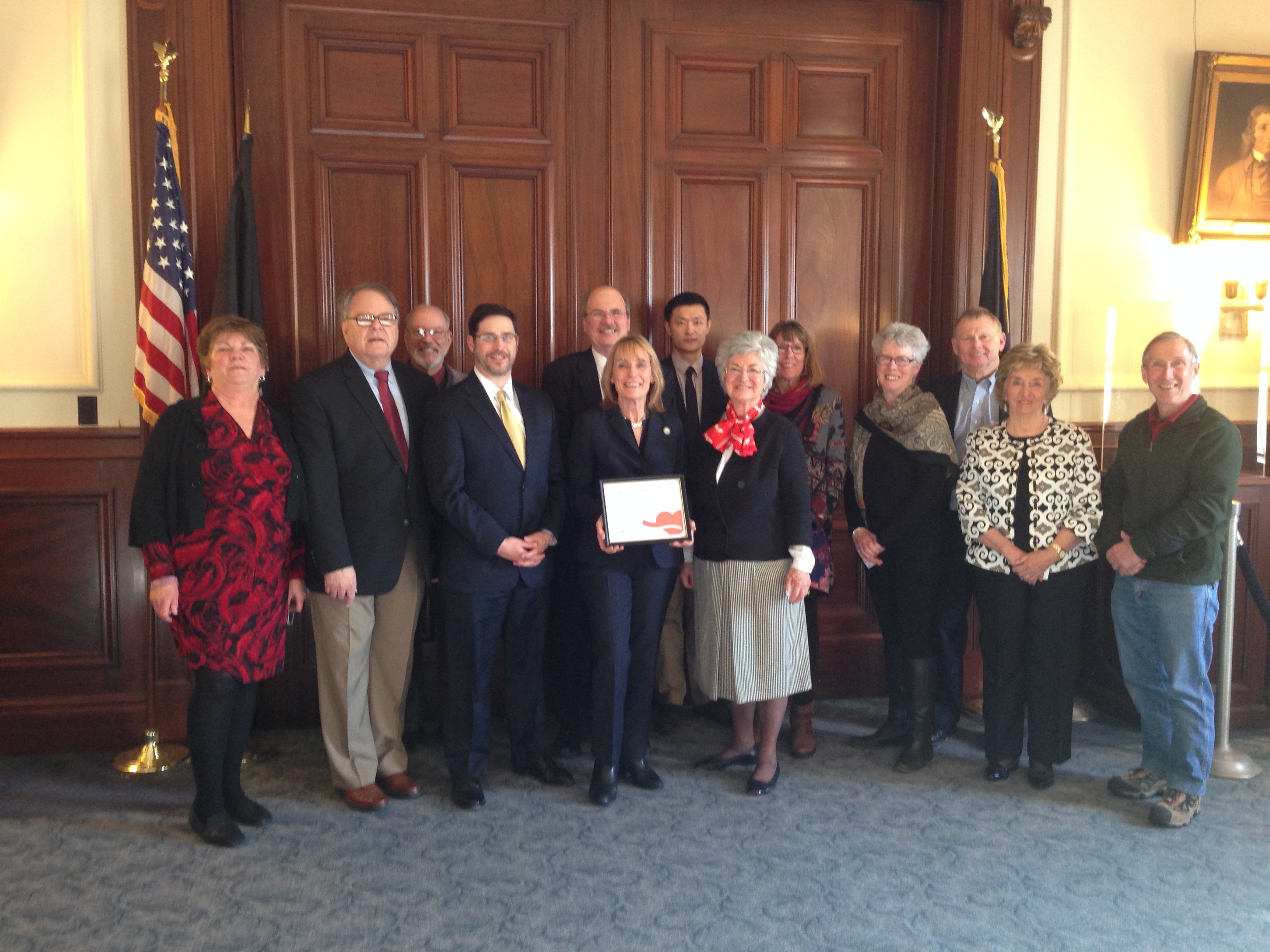 Governor and volunteers at Capitol Care Award #2