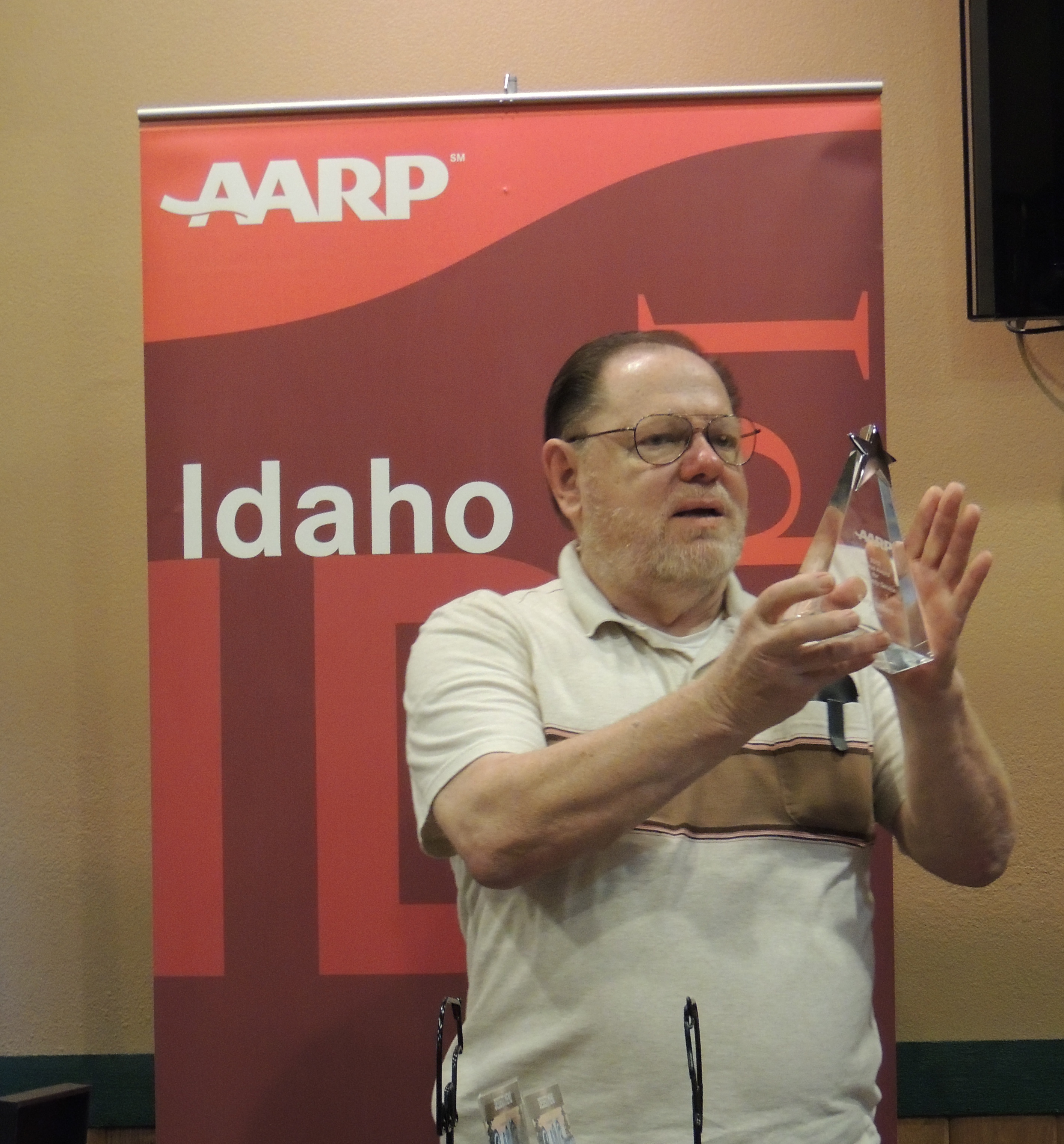 Gary Willett is honored with the 2012 AARP Idaho Andrus Award for Outstanding Community Service.