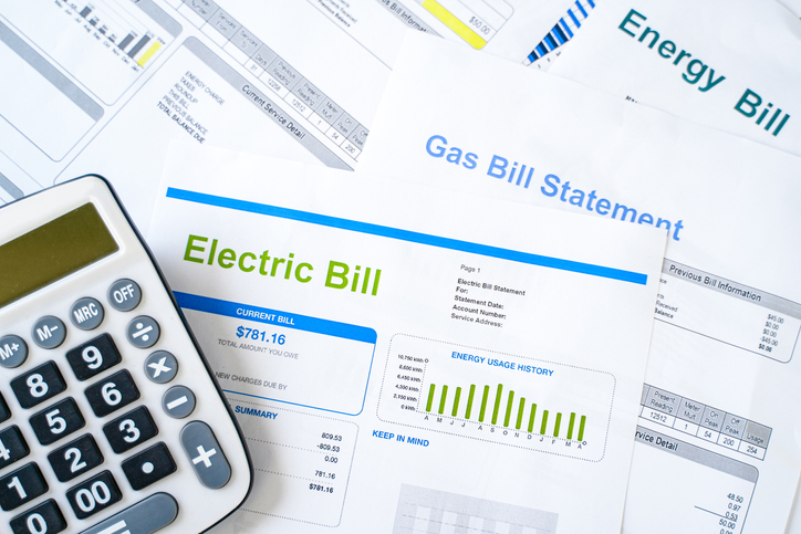 Electric bill statement and home energy consumption