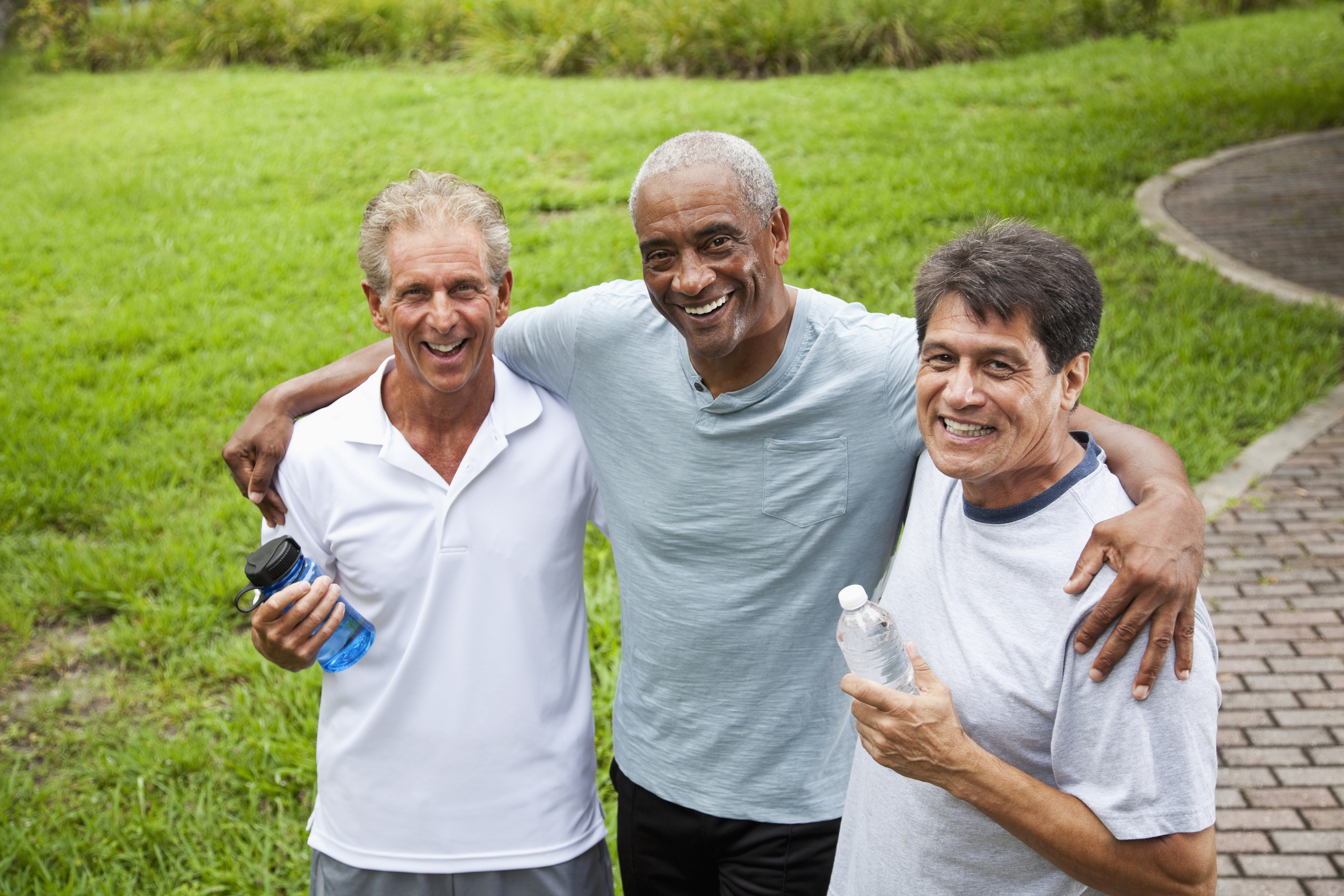 Multi-ethnic men outdoors