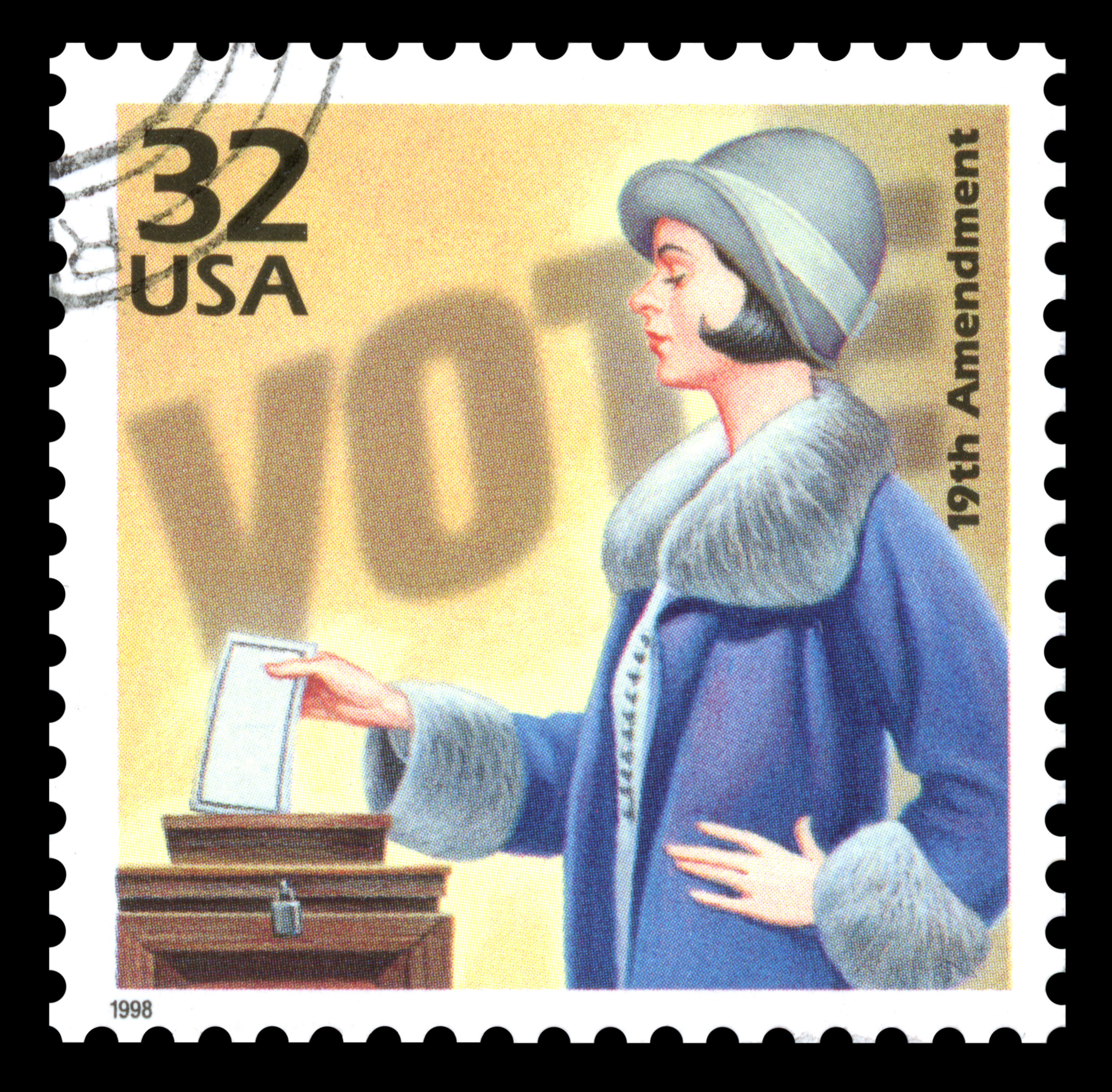 USA Postage Stamp Vote Women's Suffrage