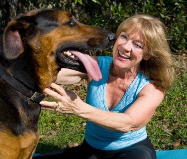 Woman Loves Her Dog