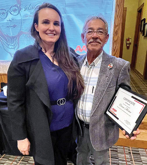 Montano and Baier at 2025 Volunteer Summit