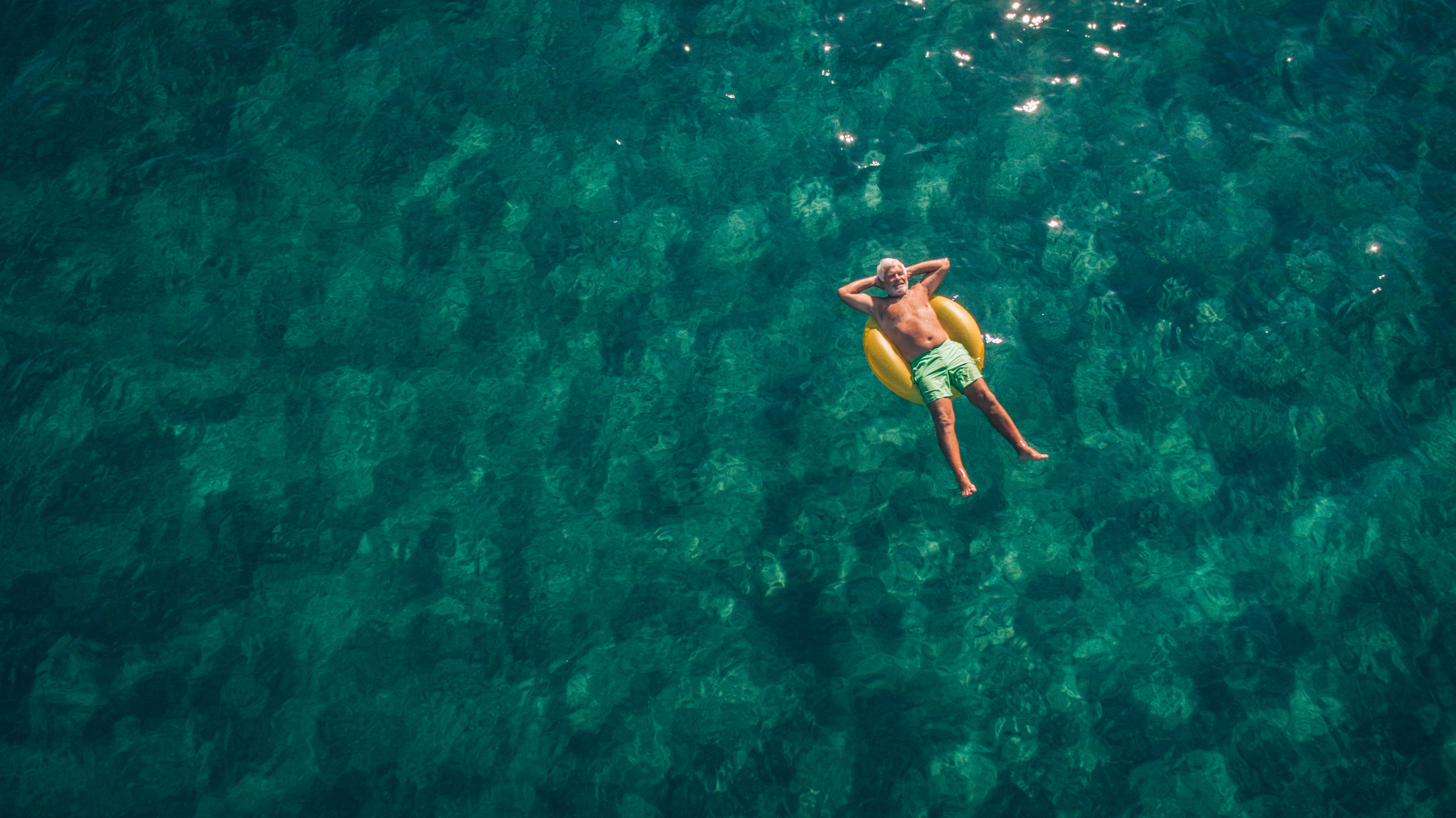 Relaxing in the sea